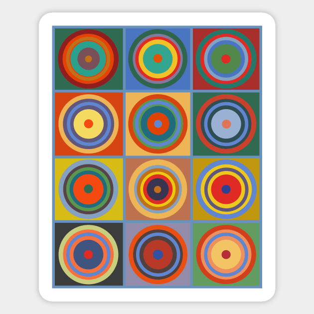 Op Art #45 Kandinsky Sticker by RockettGraph1cs